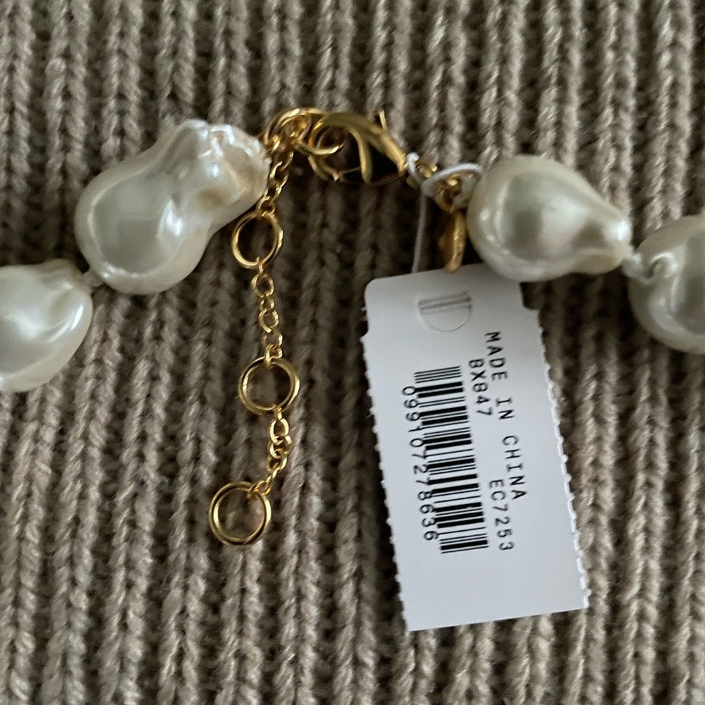 J. Crew White Pearl Baroque Necklace - Picture 7 of 11